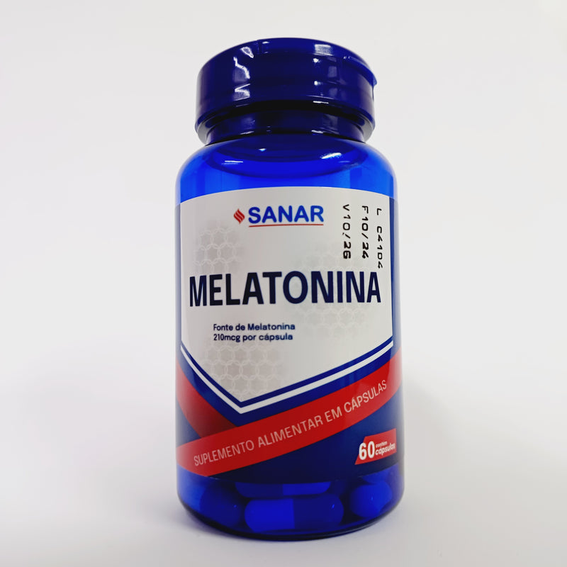 Melatonina SANAR 210mcg 60 cápsulas - Melhora a Qualidade do Sono