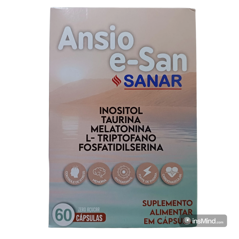 Ansio e-San SANAR - Relaxe e Durma Melhor - 60 Cápsulas