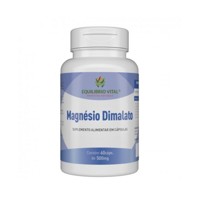 Magnésio Dimalato 60 Cápsulas 480mg Equilíbrio Vital